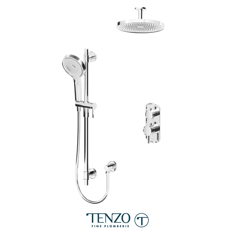 Tenzo Alyss T-Box Kit 2 Functions Thermo Chrome Finish - ALYT32-21134-CR