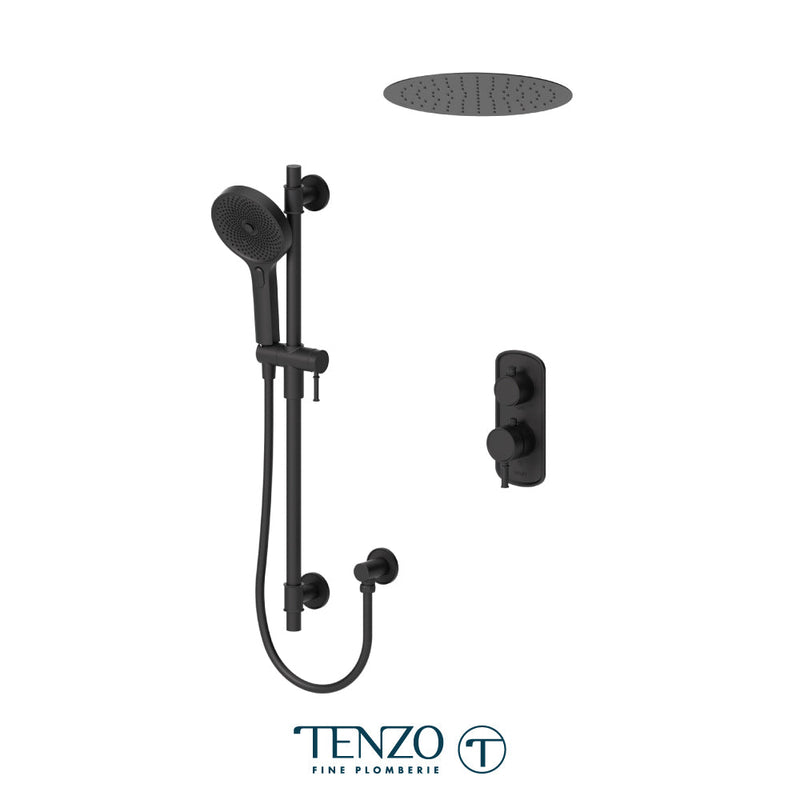 Tenzo Alyss T-Box Kit 2 Functions Thermo Matte Black Finish - ALYT32-21165-MB