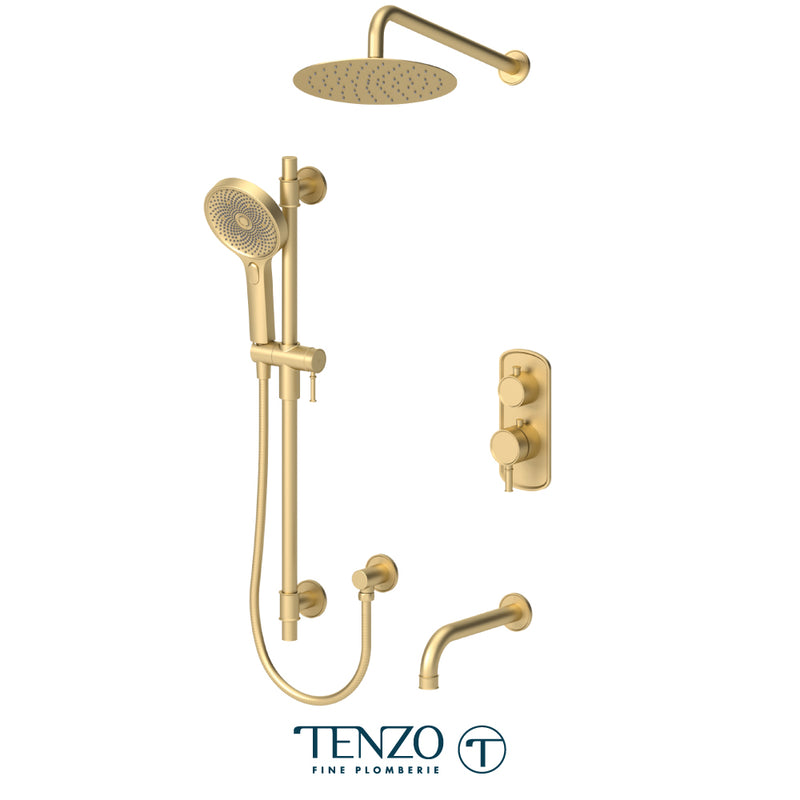 Kit T-Box Tenzo Alyss 3 fonctions avec finition or brossé - ALYT33-501115-BG