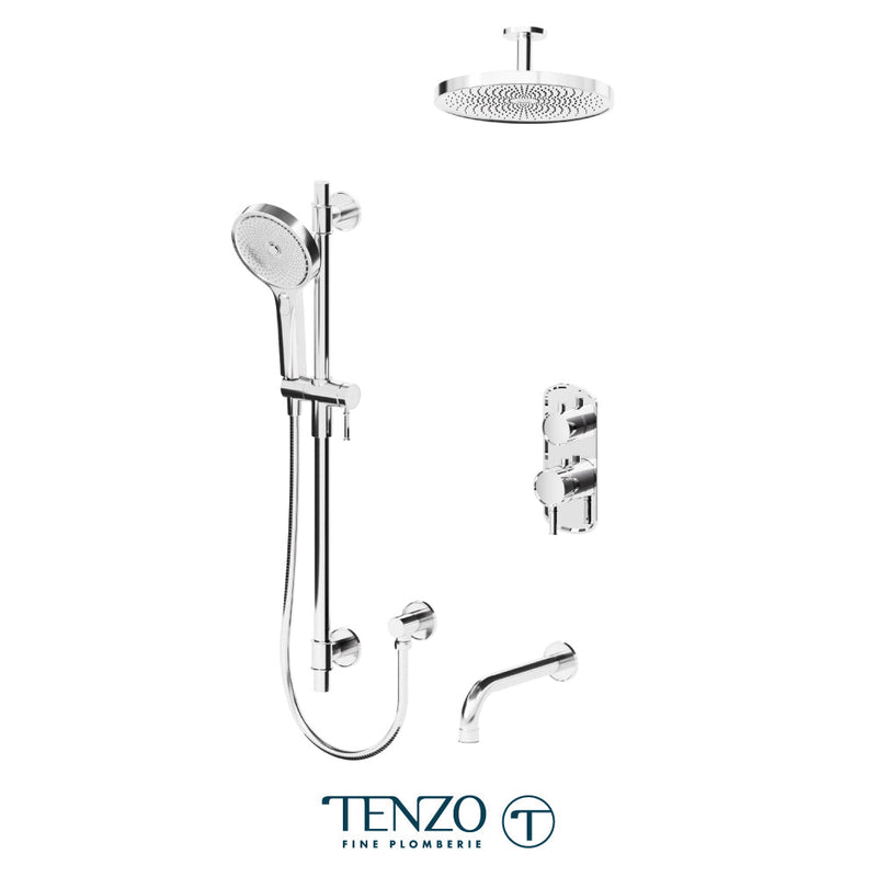 Tenzo Alyss T-Box Kit 3 Functions Thermo Chrome Finish - ALYT33-511345-CR