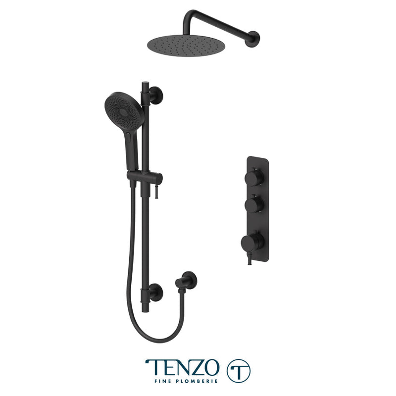 Tenzo Alyss Extenza Kit 2 Functions Thermo Matte Black Finish - ALYT42-20111-MB