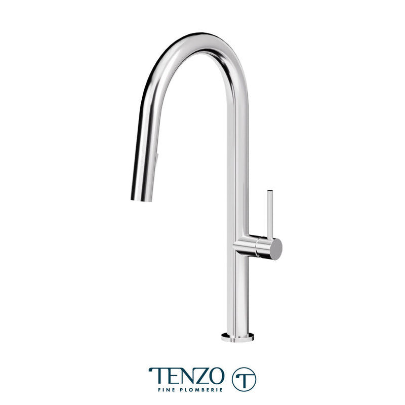 Tenzo Amador Single-Handle Kitchen Faucet With Pull-Down & 2-Function Hand Shower Chrome - AM130-CR
