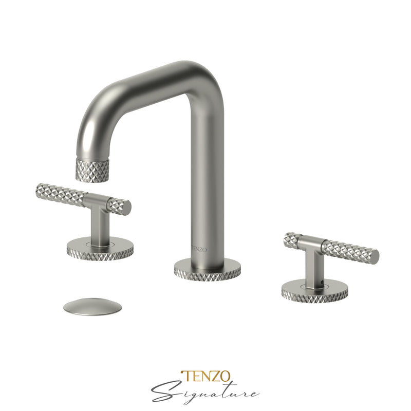 Tenzo Bellacio-C 8in Lavatory Faucet With (W/O Overflow) Drain Brushed Nickel - BE13-C-W-BN