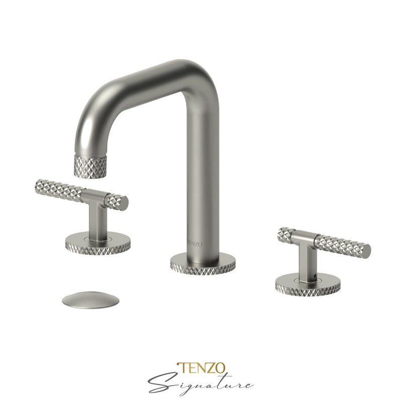 Tenzo Bellacio-C 8in Lavatory Faucet With (Overflow) Drain Brushed Nickel - BE13-C-P-BN