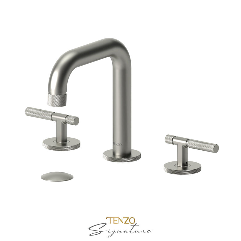 Tenzo Bellacio-F 8in Lavatory Faucet With (Overflow) Drain Brushed Nickel - BE13-F-P-BN