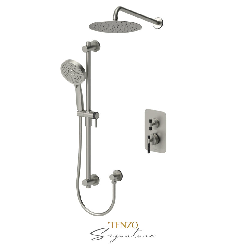 Tenzo Bellacio-C T-Box Kit 2 Fcts Pres Bal Brushed Nickel / Matte Black - BEPB32-20111-C-BN-MB