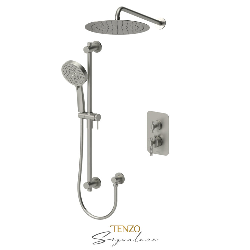 Tenzo Bellacio-C T-Box Kit 2 Fcts Pres Bal Brushed Nickel / Matte Black - BEPB32-20112-C-BN-MB