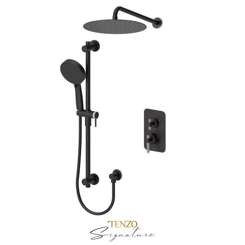 Tenzo Bellacio-C T-Box Kit 2 Fcts Pres Bal Matte Black / Brushed Nickel - BEPB32-20112-C-MB-BN