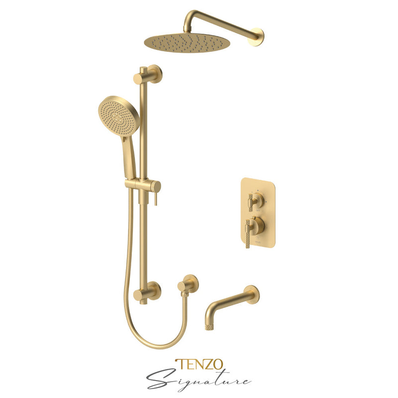 Tenzo Bellacio-C T-Box Kit 3 Fcts Pres Bal Brushed Gold - BEPB33-501115-C-BG