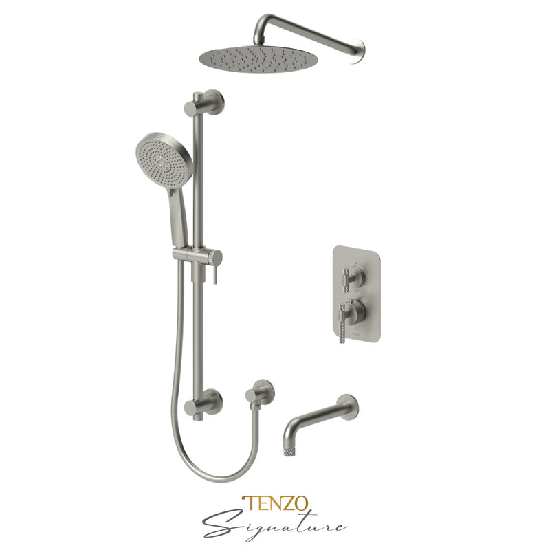 Tenzo Bellacio-C T-Box Kit 3 Fcts Pres Bal Brushed Nickel - BEPB33-501115-C-BN