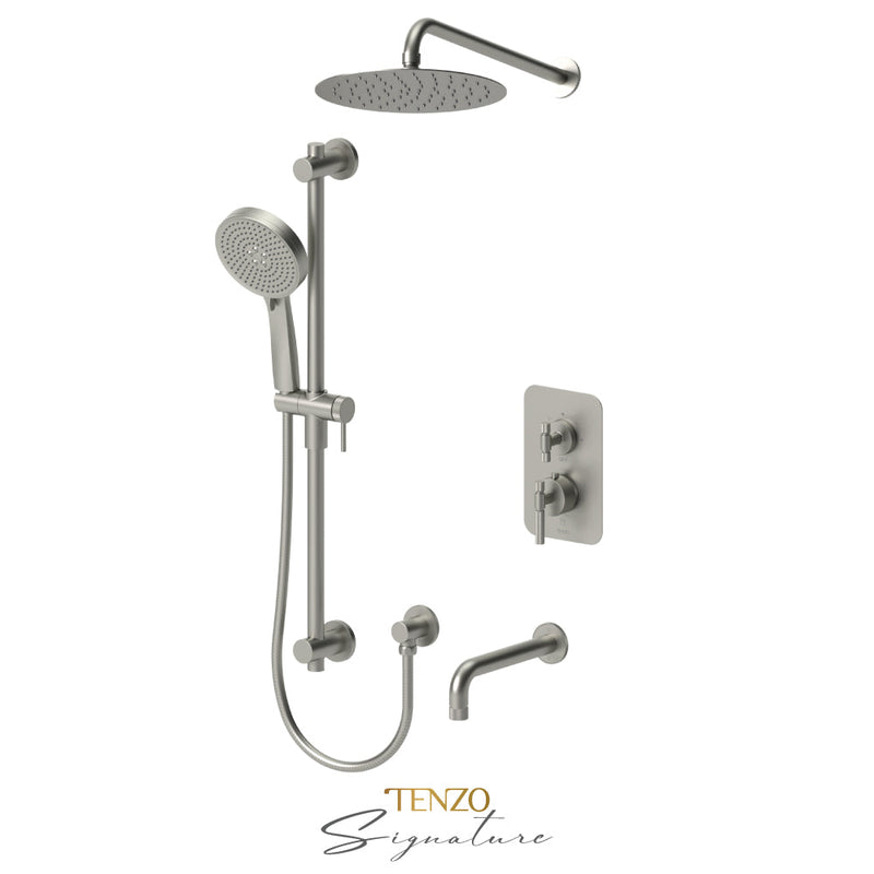 Tenzo Bellacio-F T-Box Kit 3 Fcts Pres Bal Brushed Nickel - BEPB33-501115-F-BN