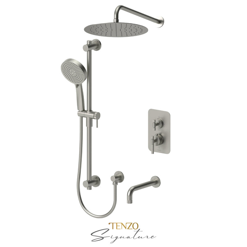 Tenzo Bellacio-F T-Box Kit 2 Fcts Pres Bal Brushed Nickel - BEPB33-501125-F-BN