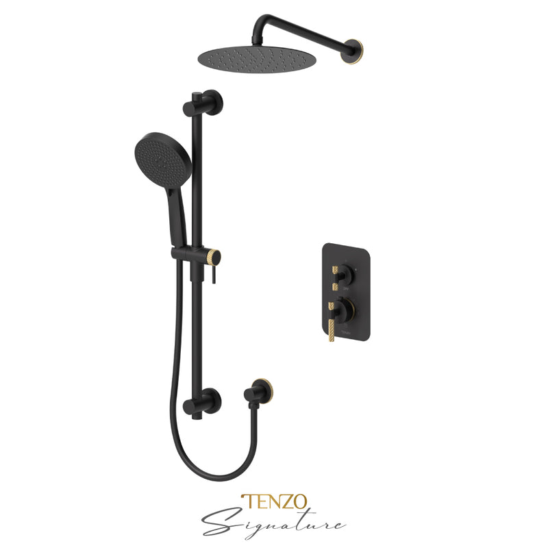 Tenzo Bellacio-C T-Box Kit 2 Fcts Thermo Matte Black / Brushed Gold - BET32-20111-C-MB-BG