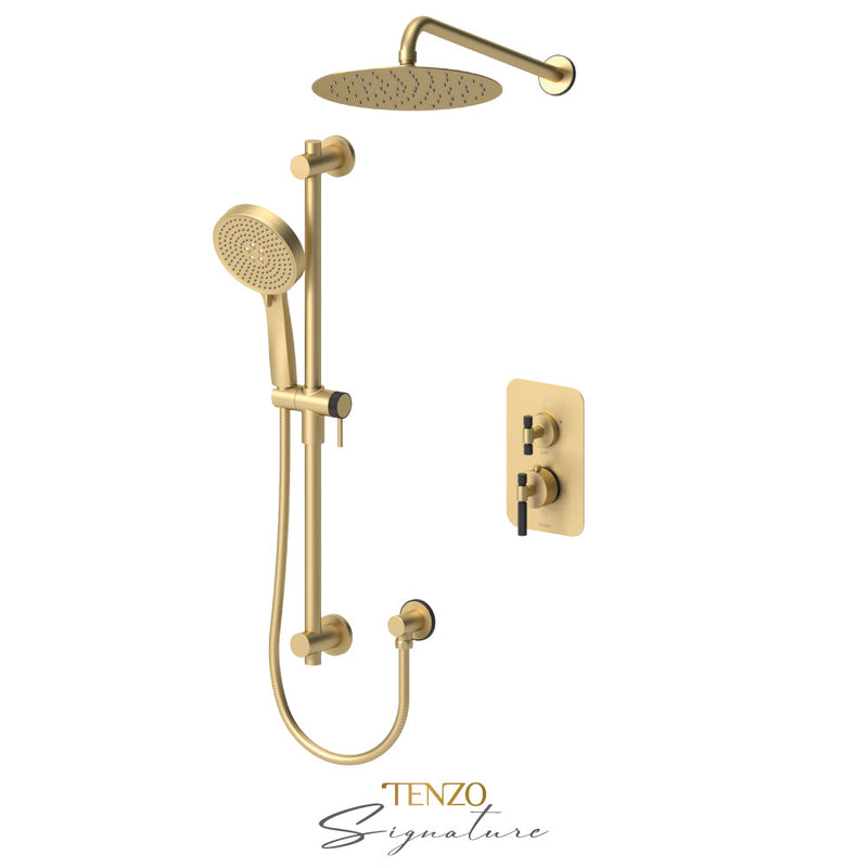 Tenzo Bellacio-F T-Box Kit 2 Fcts Thermo Brushed Gold / Matte Black - BET32-20111-F-BG-MB