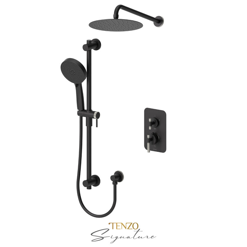 Tenzo Bellacio-F T-Box Kit 2 Fcts Thermo Matte Black / Brushed Nickel - BET32-20111-F-MB-BN