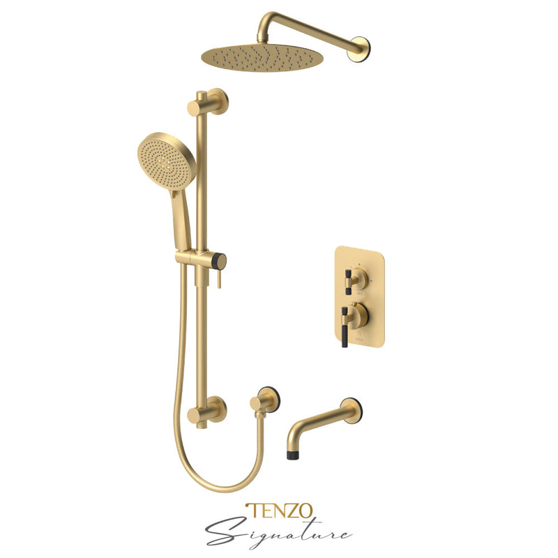 Tenzo Bellacio-F T-Box Kit 3 Fcts Thermo Brushed Gold / Matte Black - BET33-501115-F-BG-MB