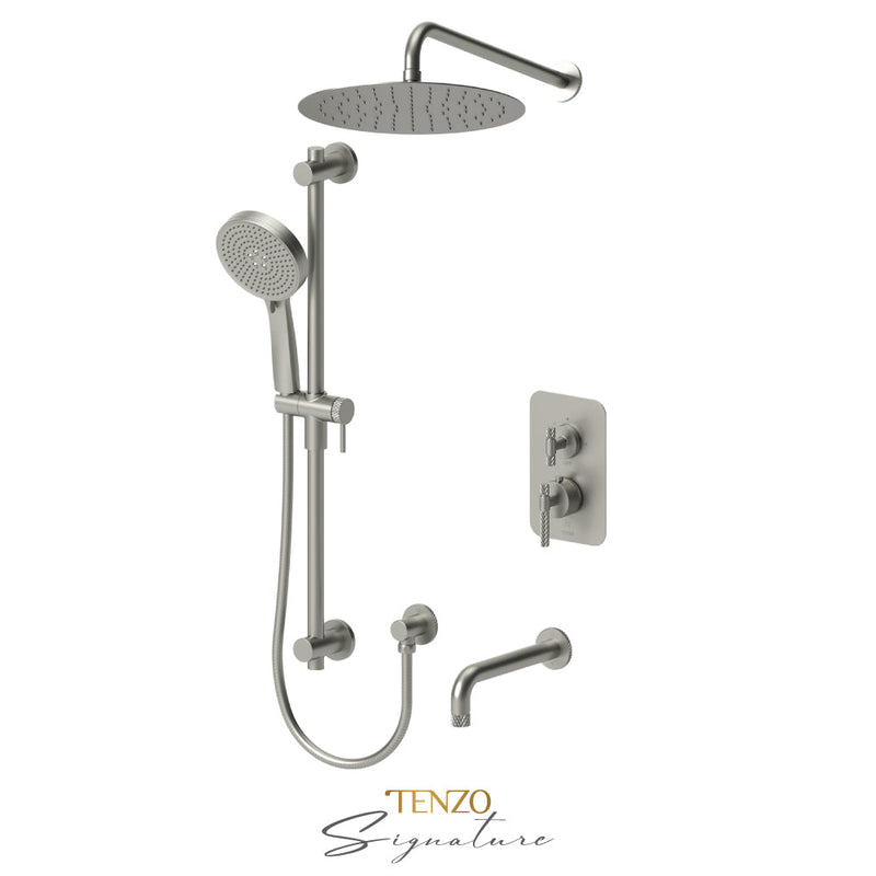 Tenzo Bellacio-C T-Box Kit 3 Fcts Pres Bal Brushed Nickel - BET33-501125-C-BN