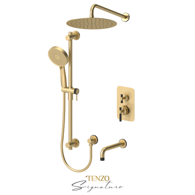Tenzo Bellacio-F T-Box Kit 3 Fcts Pres Bal Brushed Gold/Matte Black - BET33-501125-F-BG-MB