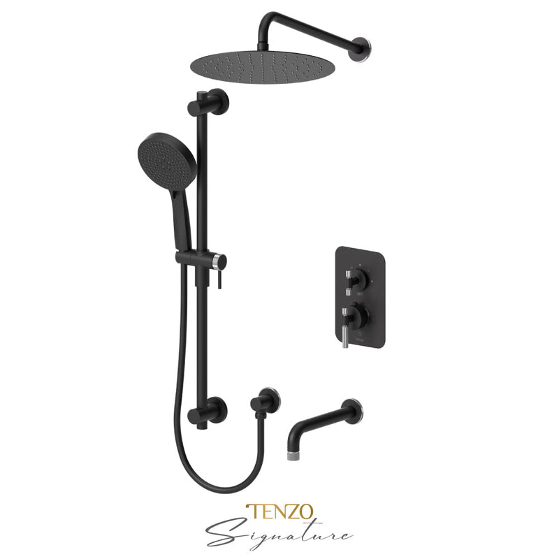 Tenzo Bellacio-F T-Box Kit 3 Fcts Pres Bal Matte Black/Chrome - BET33-501125-F-MB-CR