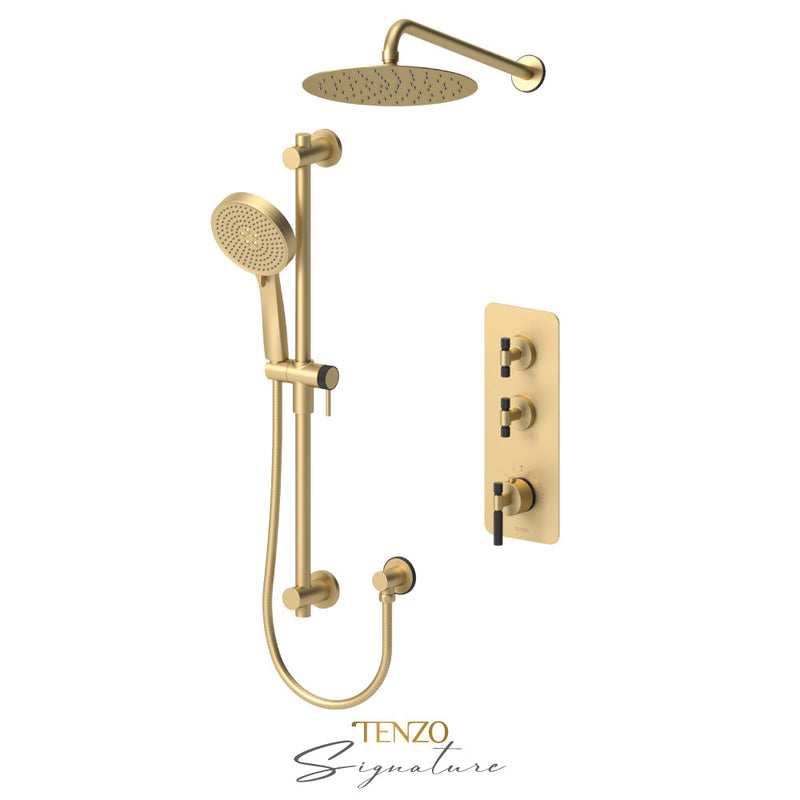 Tenzo Bellacio-F Extenza Kit 2 Fcts Thermo Brushed Gold / Matte Black - BET42-20111-F-BG-MB