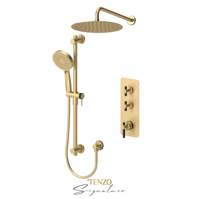Tenzo Bellacio-F Extenza Kit 2 Fcts Thermo Brushed Gold / Matte Black - BET42-20112-F-BG-MB