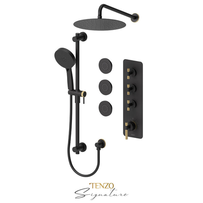 Tenzo Bellacio-C Extenza Kit 3 Fcts Thermo Matte Black/Brushed Gold - BET43-571112-C-MB-BG