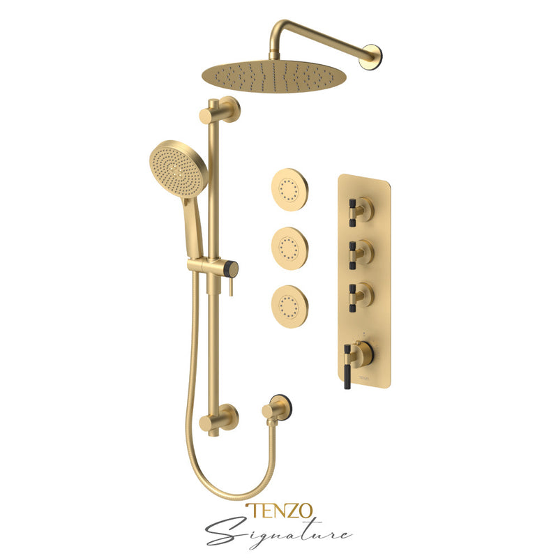 Tenzo Bellacio-F Extenza Kit 3 Fcts Thermo Brushed Gold/Matte Black - BET43-571112-F-BG-MB