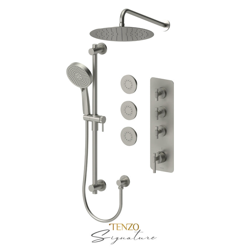 Tenzo Bellacio-F Extenza Kit 3 Fcts Thermo Brushed Nickel - BET43-571112-F-BN