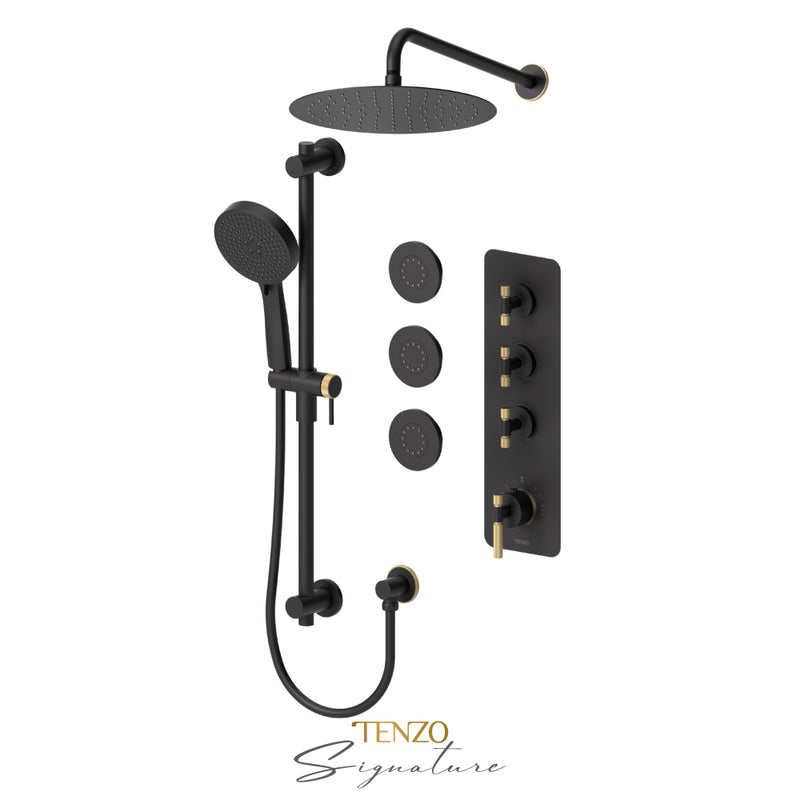 Tenzo Bellacio-F Extenza Kit 3 Fcts Thermo Matte Black/Brushed Gold - BET43-571112-F-MB-BG