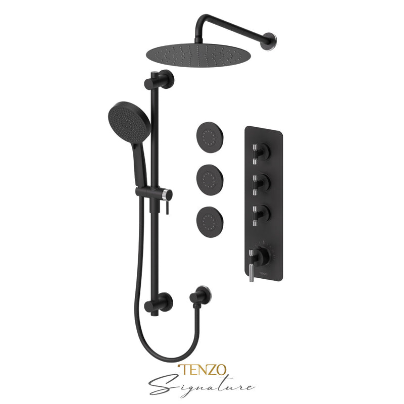 Tenzo Bellacio-F Extenza Kit 3 Fcts Thermo Matte Black/Chrome - BET43-571112-F-MB-CR