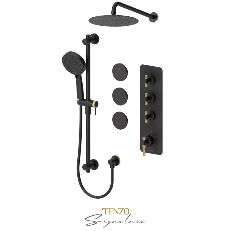 Tenzo Bellacio-C Extenza Kit 3 Fcts Thermo Matte Black / Brushed Gold - BET43-571168-C-MB-BG
