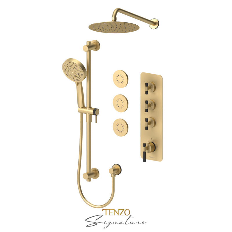 Tenzo Bellacio-F Extenza Kit 3 Fcts Thermo Brushed Gold / Matte Black - BET43-571168-F-BG-MB