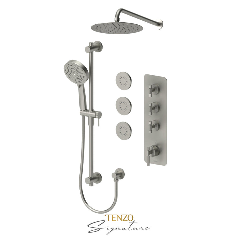 Tenzo Bellacio-F Extenza Kit 3 Fcts Thermo Brushed Nickel - BET43-571168-F-BN