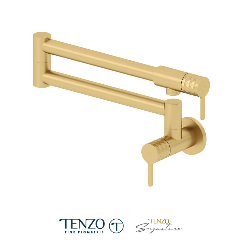 Tenzo Calozy Pot Filler Faucet Brushed Gold - CA160-BG
