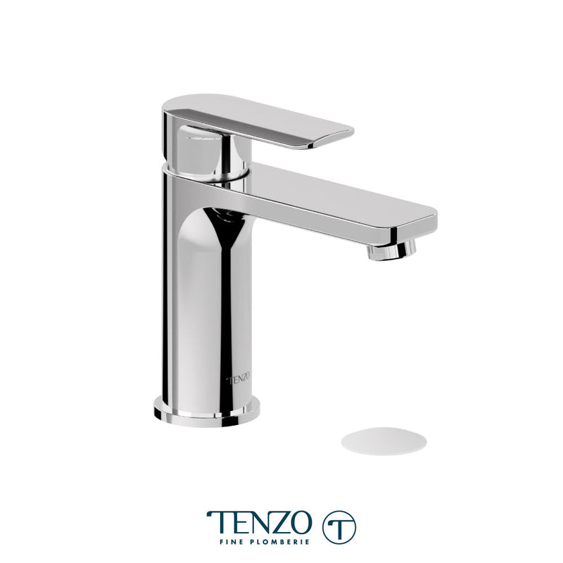 Tenzo Delano Single Hole Lavatory Faucet Chrome With (Overflow) Drain - DE11-P-CR