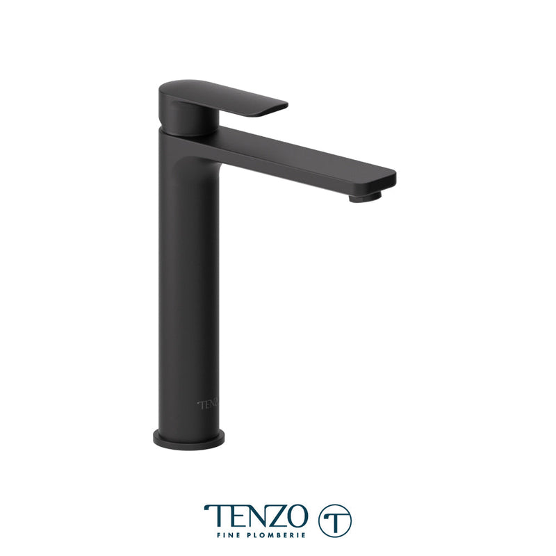 Tenzo Delano Single Hole Tall Lavatory Faucet Matte Black - DE12H-MB