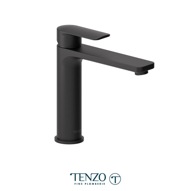 Tenzo Delano Single Hole Tall Lavatory Faucet Matte Black - DE12M-MB