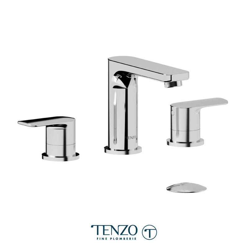 Tenzo Delano 8in Lavatory Faucet Chrome With (Overflow) Drain - DE13-P-CR