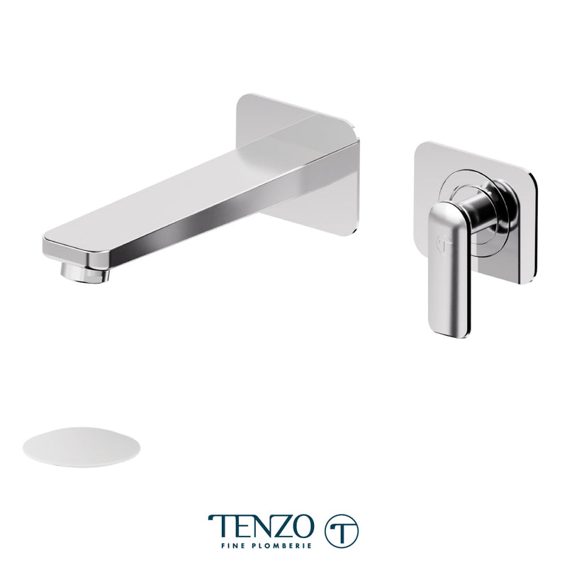 Tenzo Delano Wall Mount Lavatory Faucet Chrome With (W/O Overflow) - DE14-W-CR