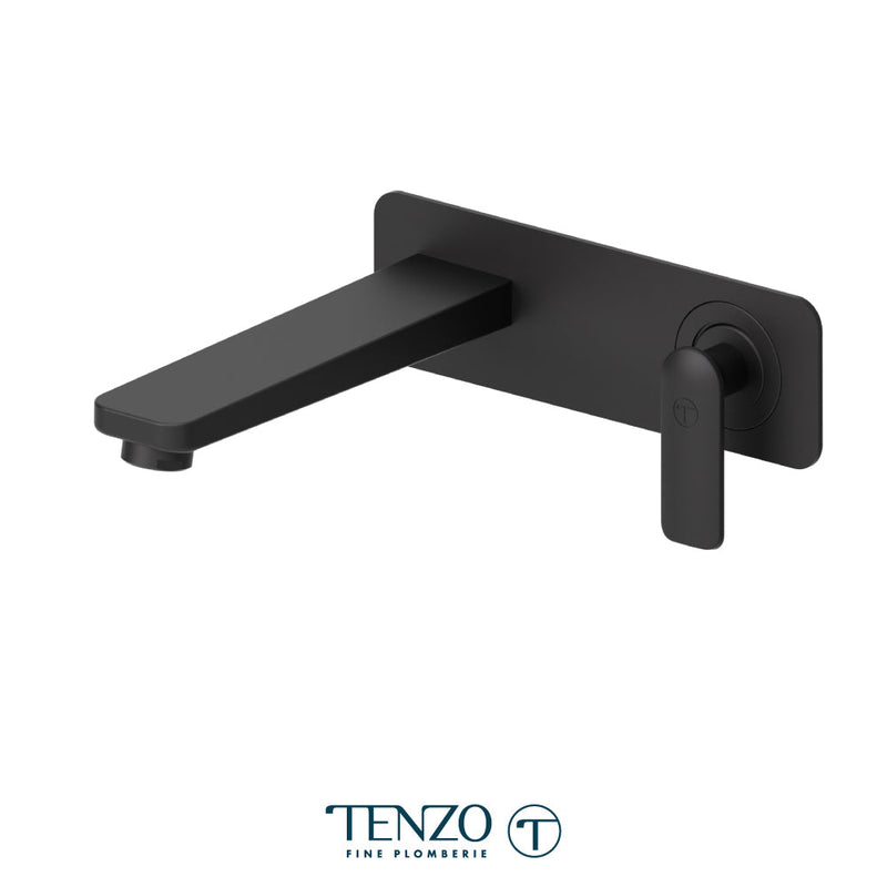 Tenzo Delano Wall Mount Lavatory Faucet Matte Black - DE15-MB