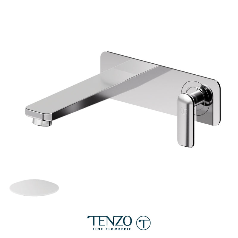 Tenzo Delano Wall Mount Lavatory Faucet Chrome With (W/O Overflow) - DE15-W-CR