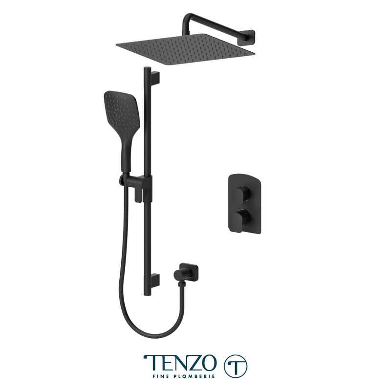 Tenzo Delano T-Box Kit 2 Functions Pres Bal Matte Black Finish - DEPB32-20112-MB