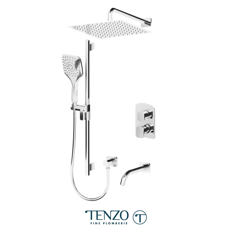 Tenzo Delano T-Box Kit 3 Functions Pres Bal Chrome Finish - DEPB33-501125-CR