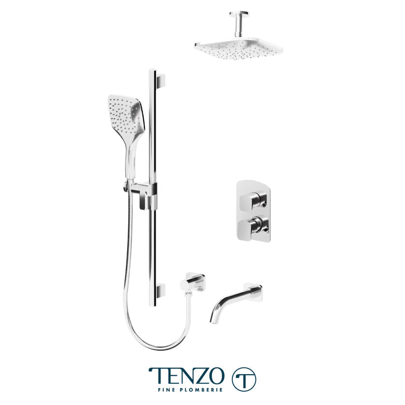 Tenzo Delano T-Box Kit 3 Functions Pres Bal Chrome Finish - DEPB33-511345-CR