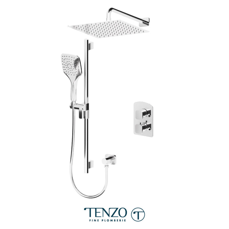 Tenzo Delano T-Box Kit 2 Functions Thermo Chrome Finish - DET32-20112-CR