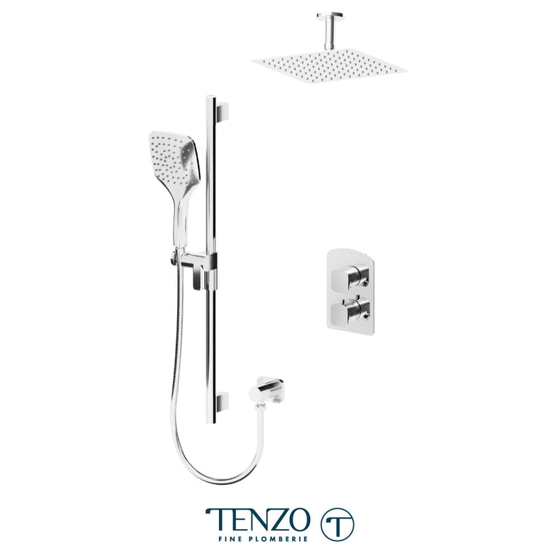 Tenzo Delano T-Box Kit 2 Functions Thermo Chrome Finish - DET32-21131-CR