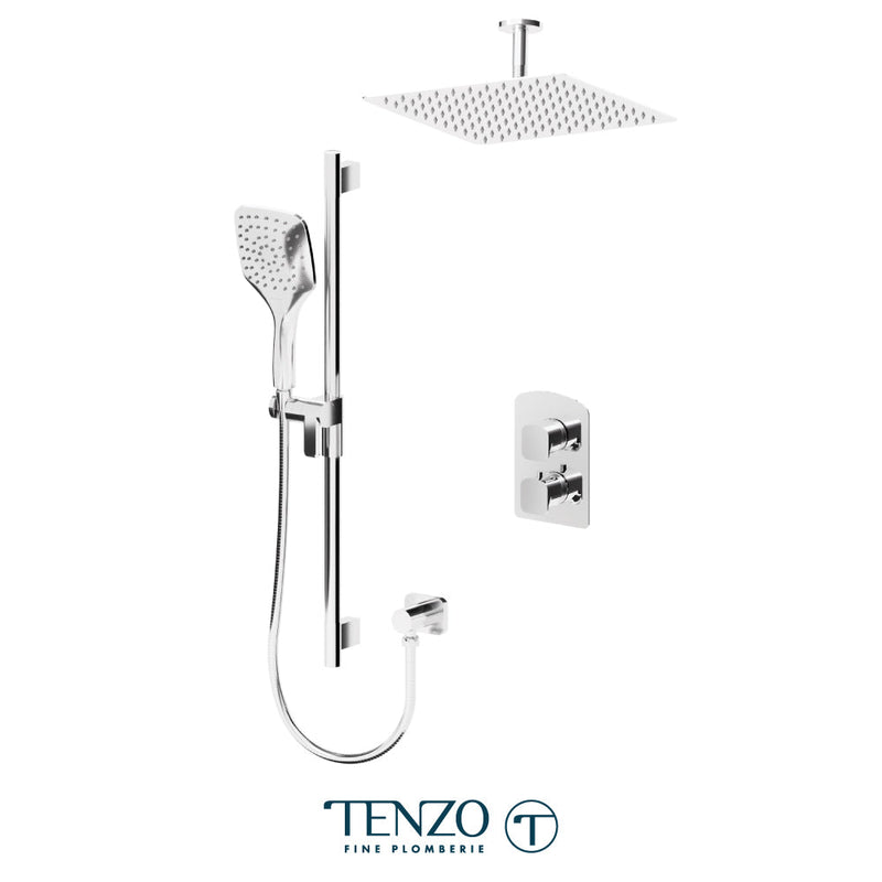Tenzo Delano T-Box Kit 2 Functions Thermo Chrome Finish - DET32-21132-CR
