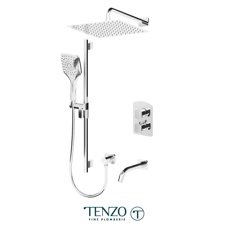 Tenzo Delano T-Box Kit 3 Functions Thermo Chrome Finish - DET33-501125-CR