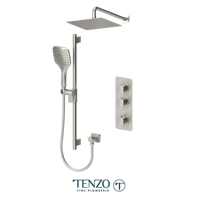 Tenzo Delano Extenza Kit 2 Functions Thermo Brushed Nickel Finish - DET42-20111-BN