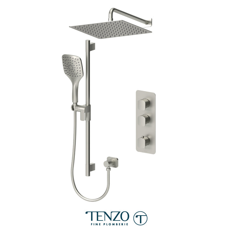 Tenzo Delano Extenza Kit 2 Functions Thermo Brushed Nickel Finish - DET42-20112-BN